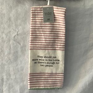 They should put more wine in the bottom so there’s enough for 2 people Ktn Towel